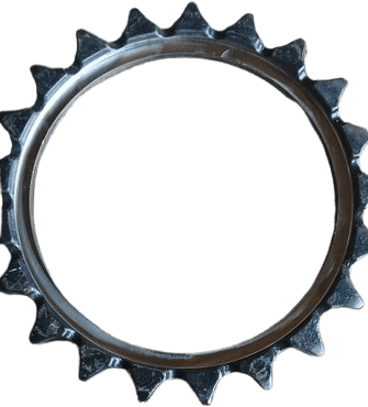 Large-diameter machined sprocket ring